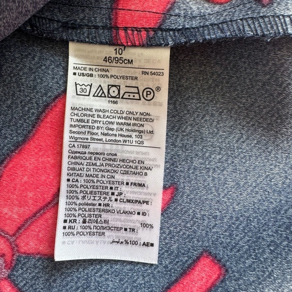 BANANA REPUBLIC Bloomcore Pleated Ruffle Sleevelss Blouse Red Black Size 10 - Picture 7 of 9